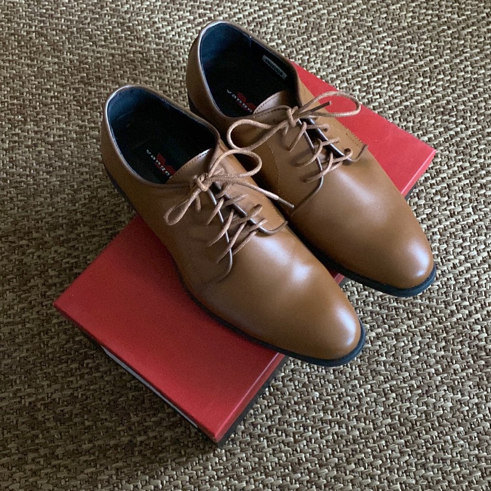 Vangelo Brown Leather Lined Oxford Shoes